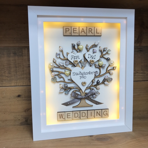 Pearl wedding frame
