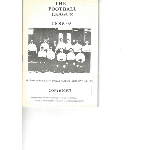 The Association of Football Statisticians 1888-1889 The Football League