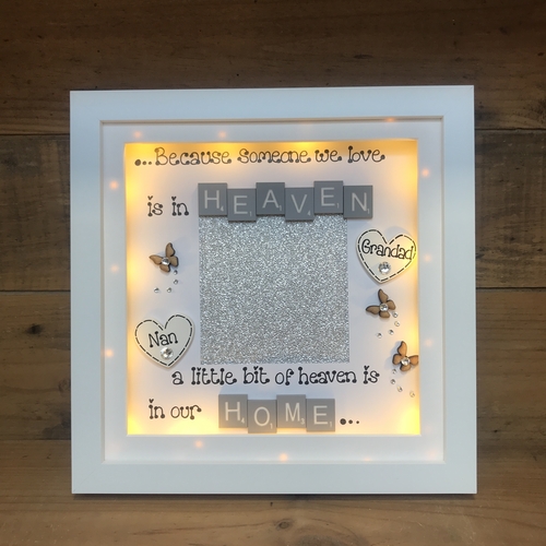 Customised Memorial Photo Frame | LED Memorial Picture Frame | Photo Frame| Heaven quote