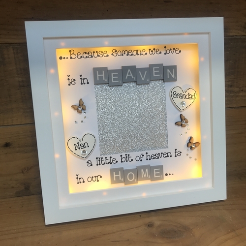 Customised Memorial Photo Frame | LED Memorial Picture Frame | Photo Frame| Heaven quote