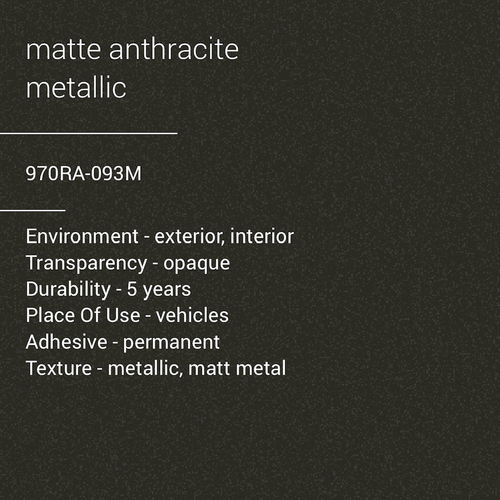 ORACAL® 970RA-093M - Matte Anthracite Metallic