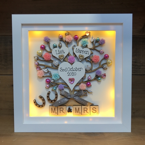 LED Mr & Mrs Wedding Frame