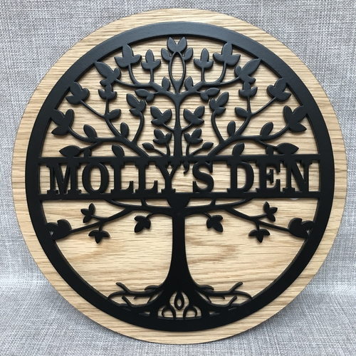 Customised Tree Of Life Monogram |Family Name sign