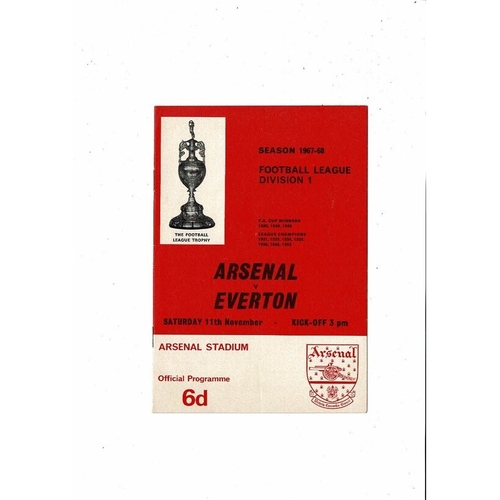1967/68 Arsenal v Everton Football Programme
