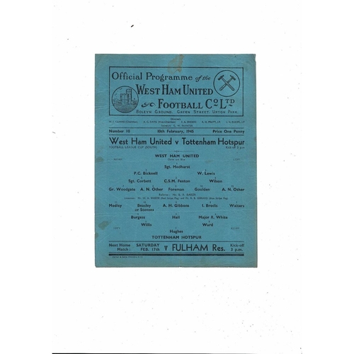Tottenham Hotspur Away Football Programmes