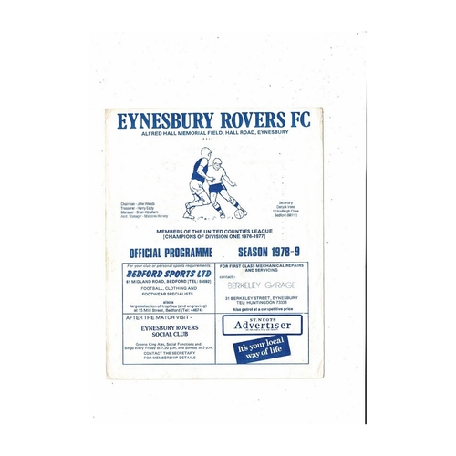 1978/79 Eynesbury Rovers v Phorpres Huntingdonshire Senior Cup Football Programme