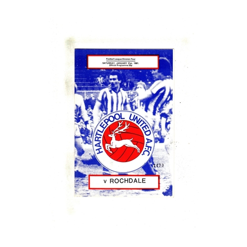 Rochdale Away Football Programmes