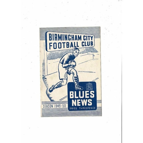 Birmingham City Home Football Programmes
