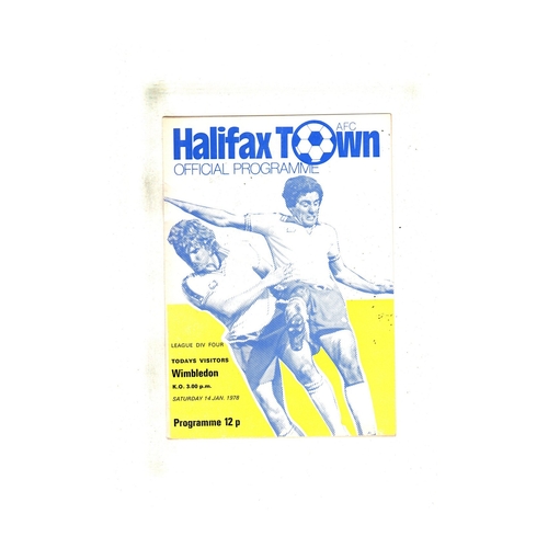 Wimbledon Away Football Programmes