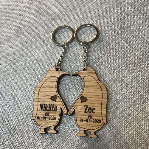 Penguin Keyrings ( pair )
