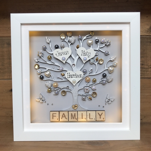 “Pretty with Pearls” Family Tree Frame