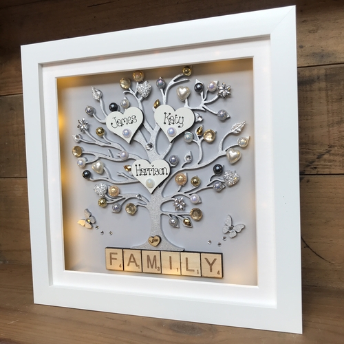 “Pretty with Pearls” Family Tree Frame