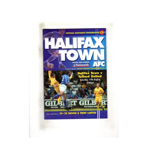 Halifax Town Home Football Programmes