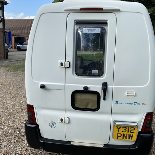 2001 Romahome Duo Plus 4 Seater Citroen Berlingo 1.9D Motorhome Camper Van 87474 Miles