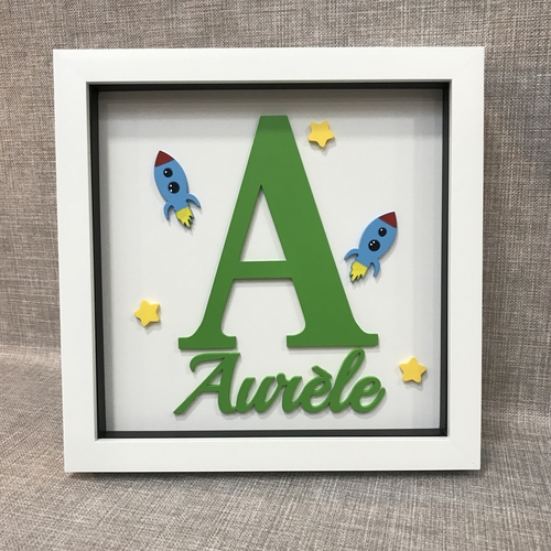 “ Name In a Frame “ rockets & stars