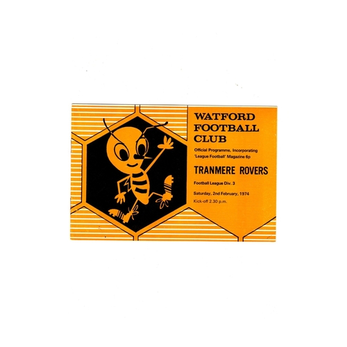 Watford Home Football Programmes