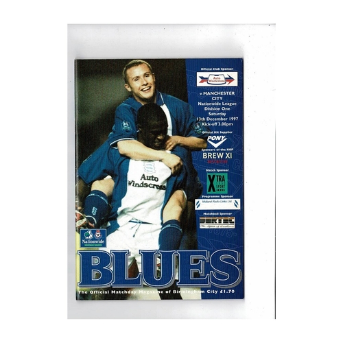 Birmingham City Home Football Programmes