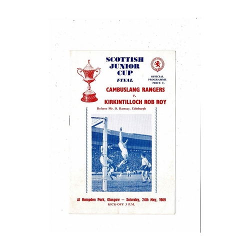 Scottish Junior Cup Final / Semi Final Football Programmes