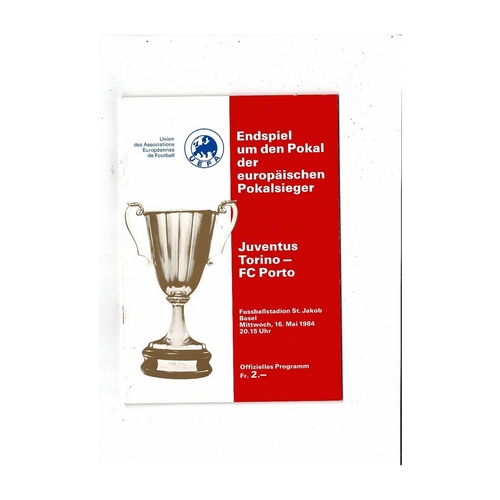 European Cup Winners Cup Final Football Programmes