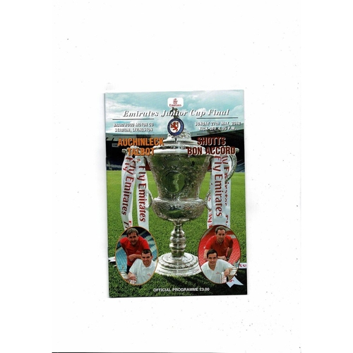 2012 Auchinleck Talbot v Shotts Bon Accord Scottish Junior Cup Final Programme