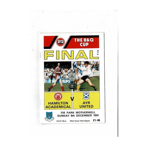 Scottish Challenge Cup Final Football Programme