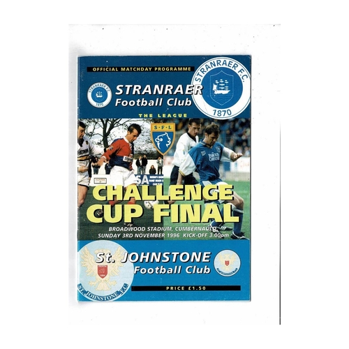 Scottish Challenge Cup Final Football Programme