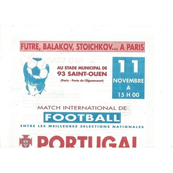 Portugal v Bulgaria Football Programme 1992