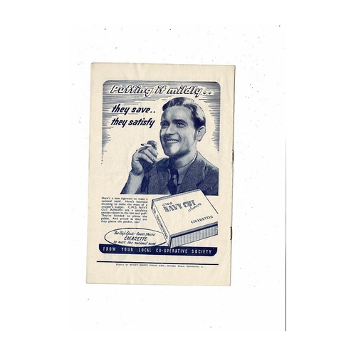 1947/48 Manchester City v Blackpool Football Programme