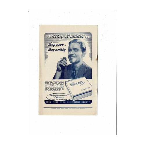 1947/48 Manchester City v Preston FA Cup Football Programme