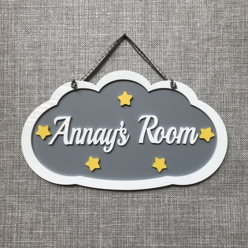 Boys CLOUD door sign
