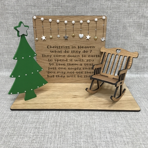 Christmas In Heaven Decoration | Customised Christmas Memorial | Save a Chair | Custom made Memorial Gift | Save A Seat