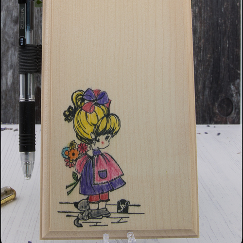 Little Girl Notepad Holder