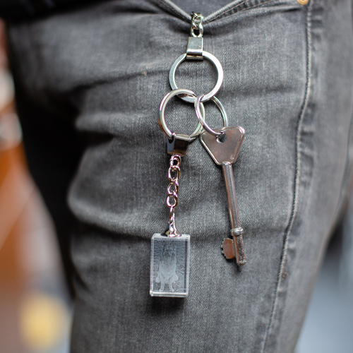 2D Photo Key Ring, 1-2 Persons or Logo