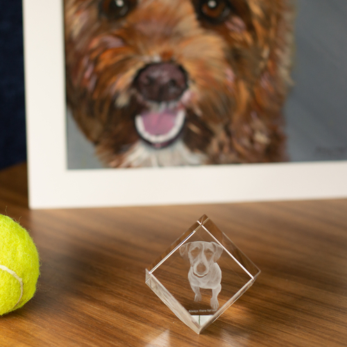 Small Crystal Cube with cut away corner