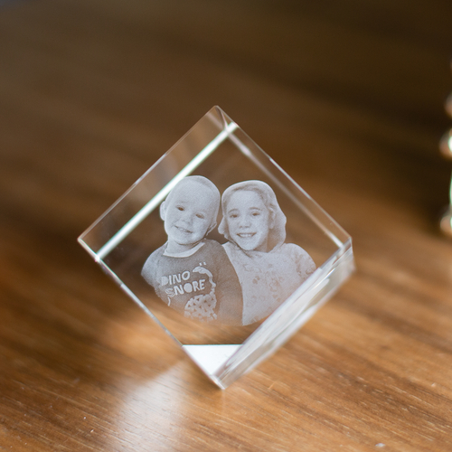 Large Crystal Cube with cut away corner