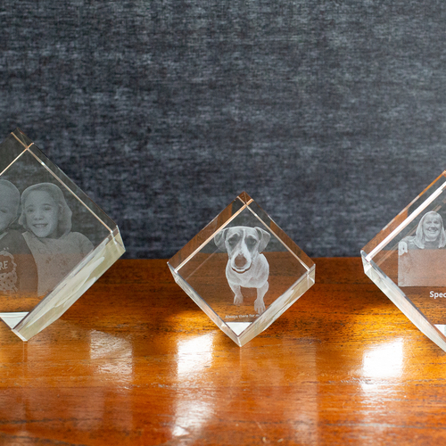 Large Crystal Cube with cut away corner