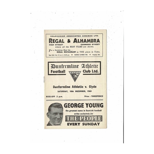 Dunfermline Athletic Football Programmes
