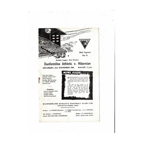 Dunfermline Athletic Football Programmes