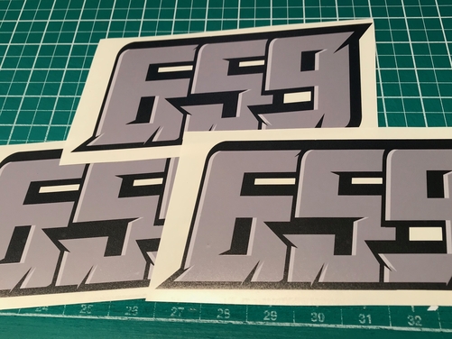 3 X Custom Racing Numbers - Vinyl Stickers / Decals - Race Motorbike Edgy Style