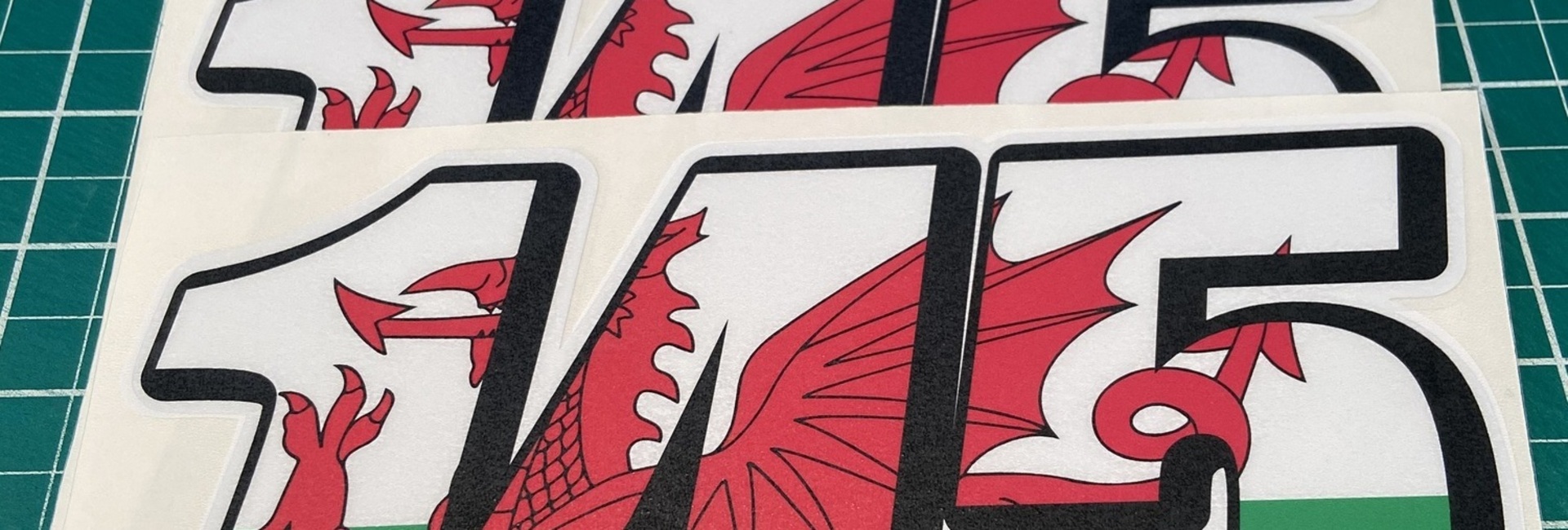 Motorcycle Number Stickers