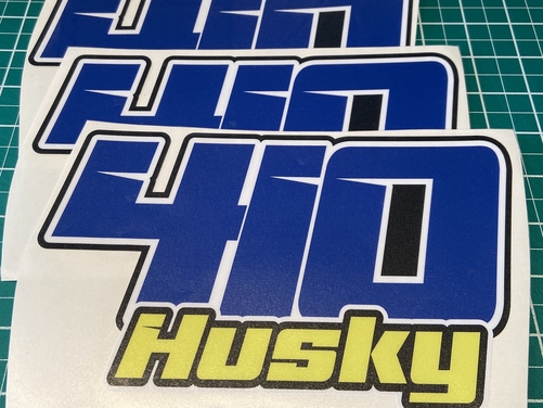 3 X Custom Race Number & Name - Vinyl Stickers / Decals