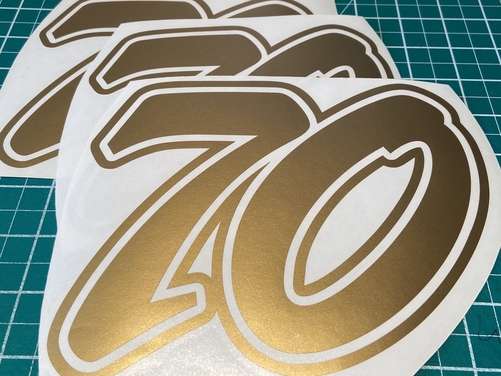 3 X Custom Race Numbers and Name Vinyl Stickers/Decals