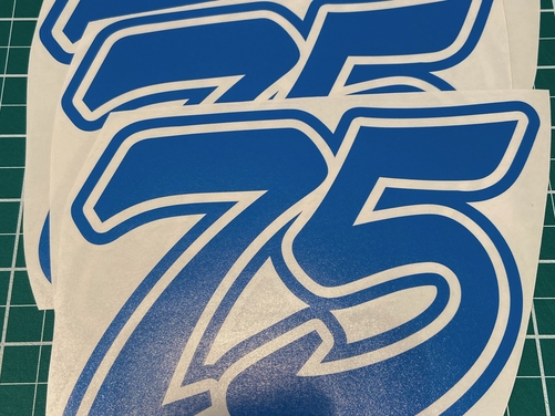 3 X Custom Race Numbers and Name Vinyl Stickers/Decals