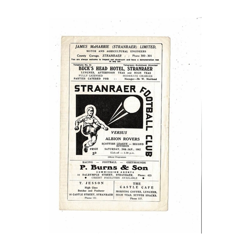 Stranraer Football Programmes