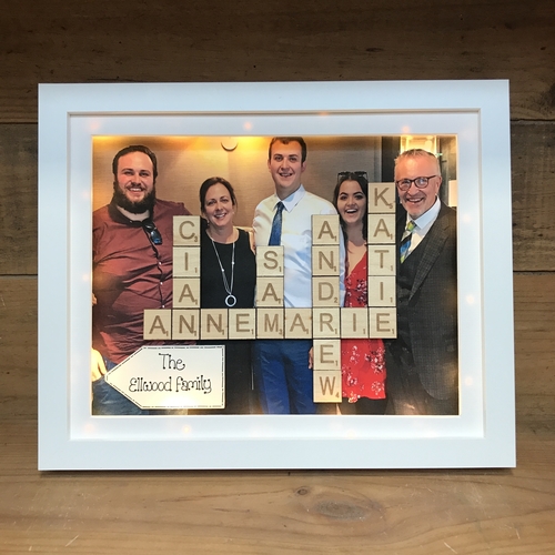 Photo background Scrabble Word Art