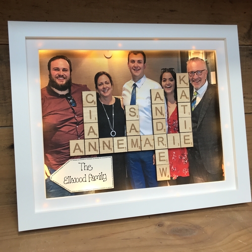 Photo background Scrabble Word Art