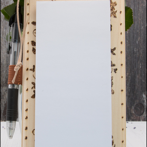 Pyrography flowers Notepad Holder