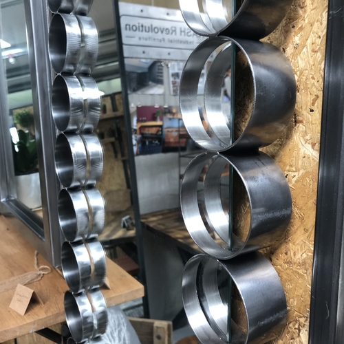 Tall industrial ring mirror