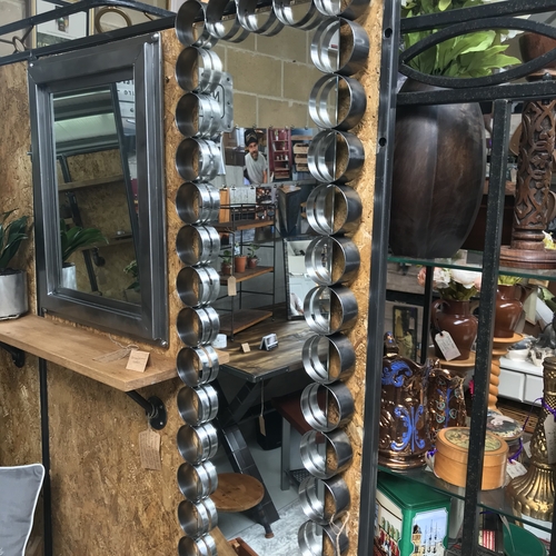 Tall industrial ring mirror