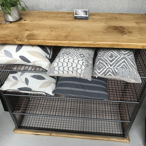 Bespoke industrial mesh shelving unit